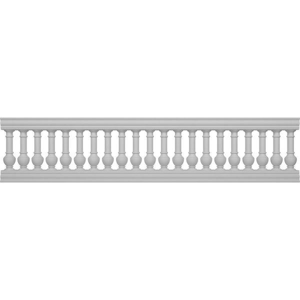 Ekena Millwork Fiberthane York Balustrade Railing Kit, Style N (6 3/8" On-Center Spacing to Pass 4" Sphere Code) BALK32X132YON